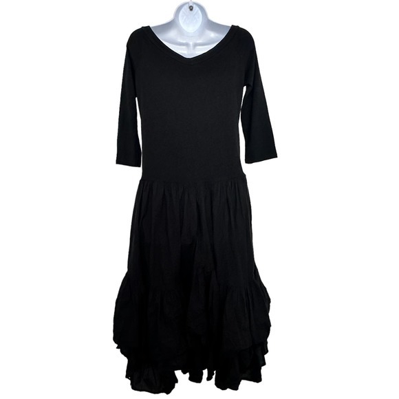 Luna Luz Belleza logenlook Grunge black 3/4 sleeves black dress size S - Picture 2 of 10